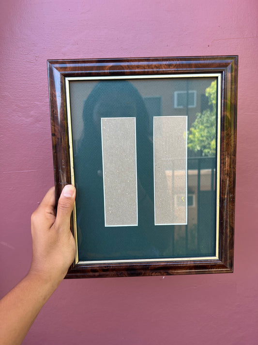 Burlwood&Gold/Forest Green Photo Strip Frame