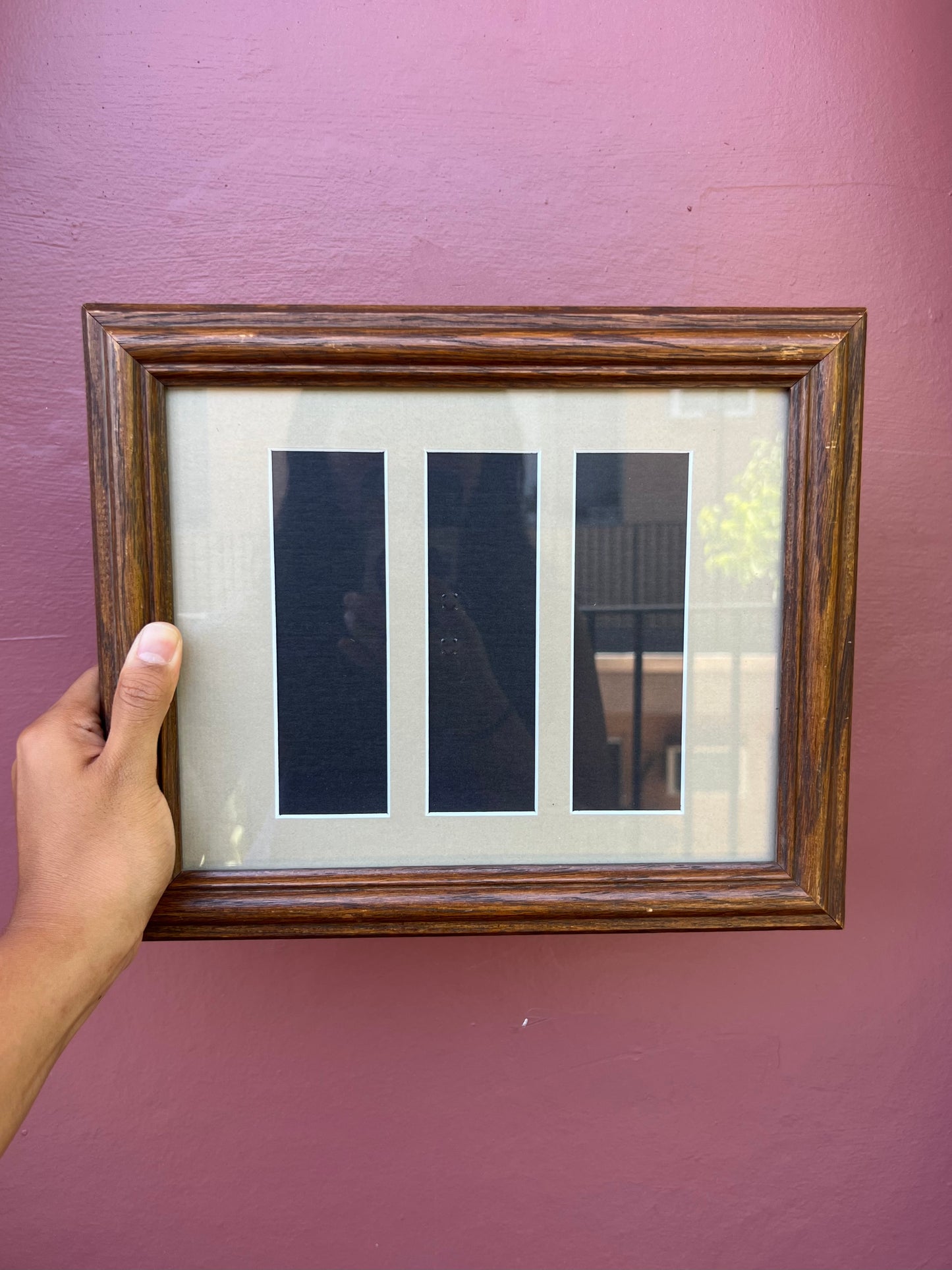 Wood/Fawn Photo Strip Frame