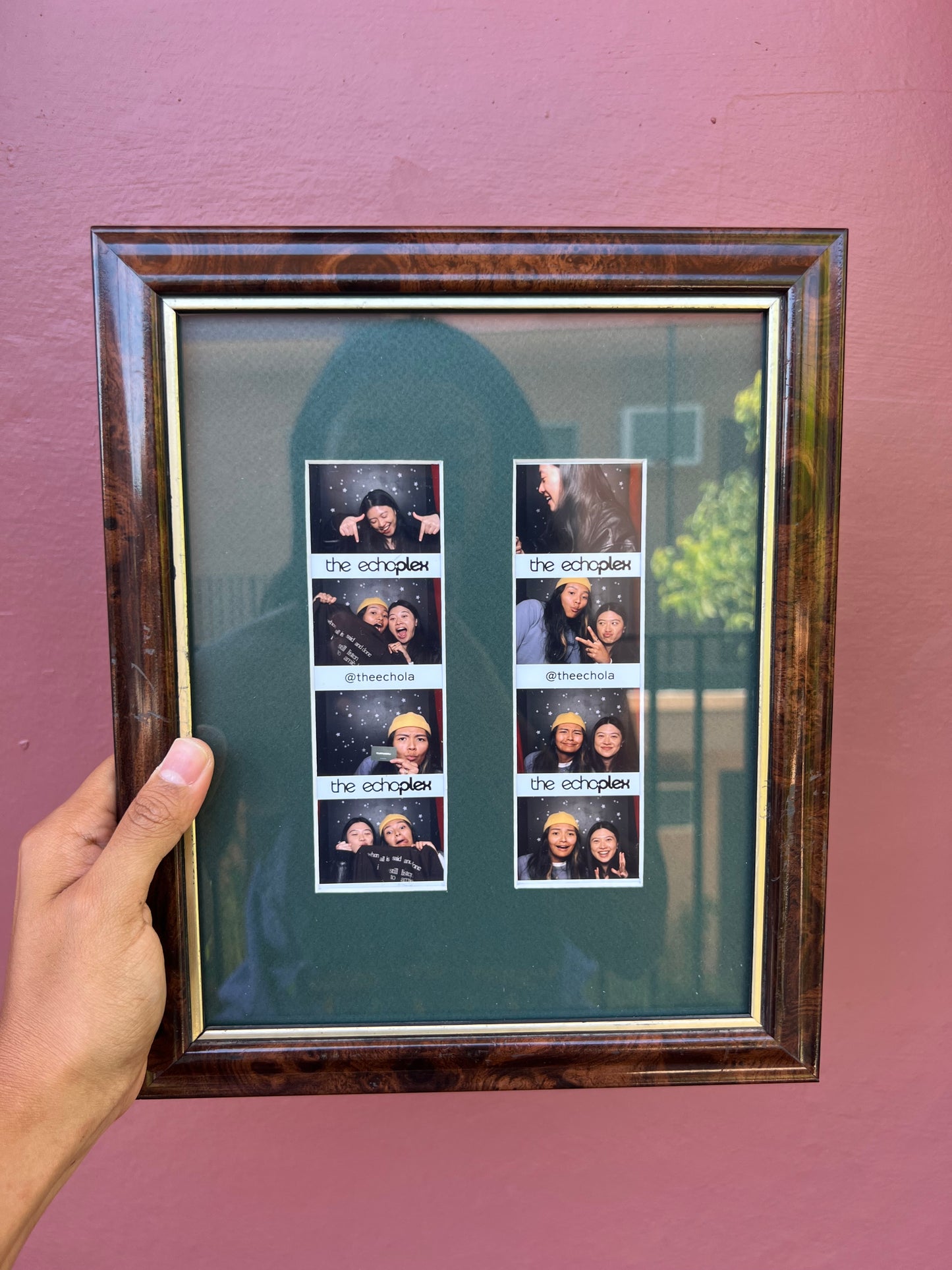 Burlwood&Gold/Forest Green Photo Strip Frame