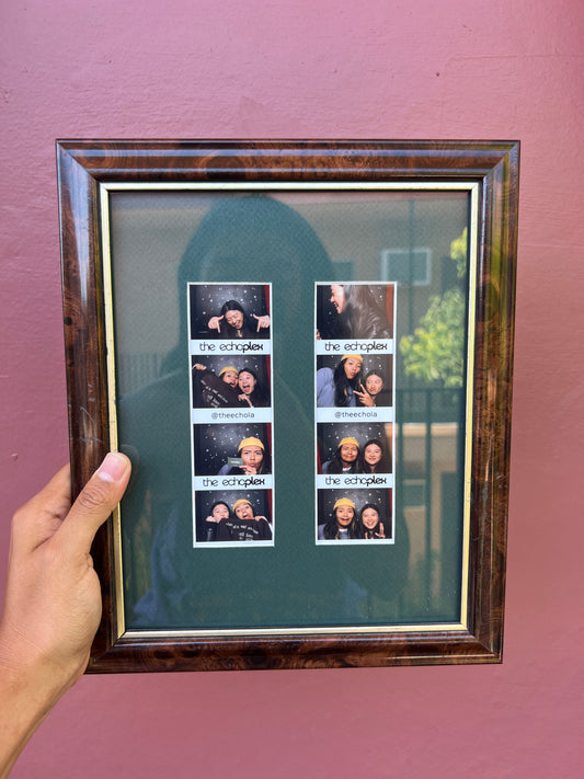 Burlwood&Gold/Forest Green Photo Strip Frame