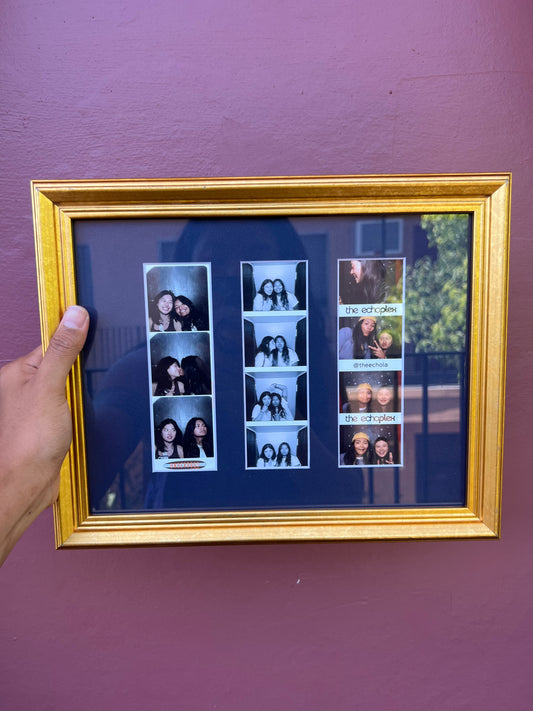 Gold/Navy Blue Photo Strip Frame