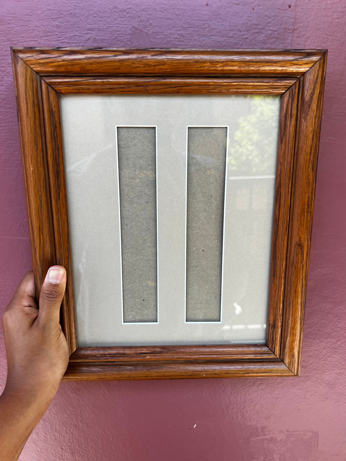 Wood/Fawn Photo Strip Frame