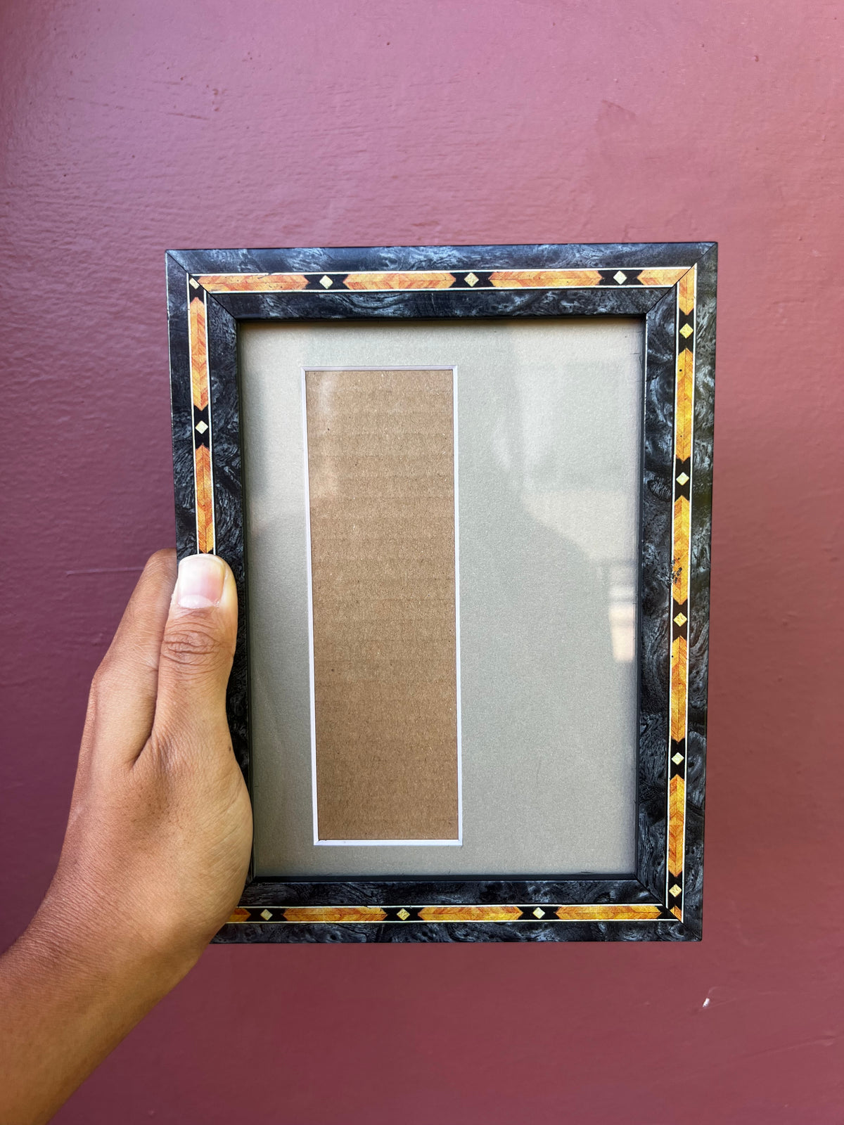 Burl Black/Grey Photo Strip Frame