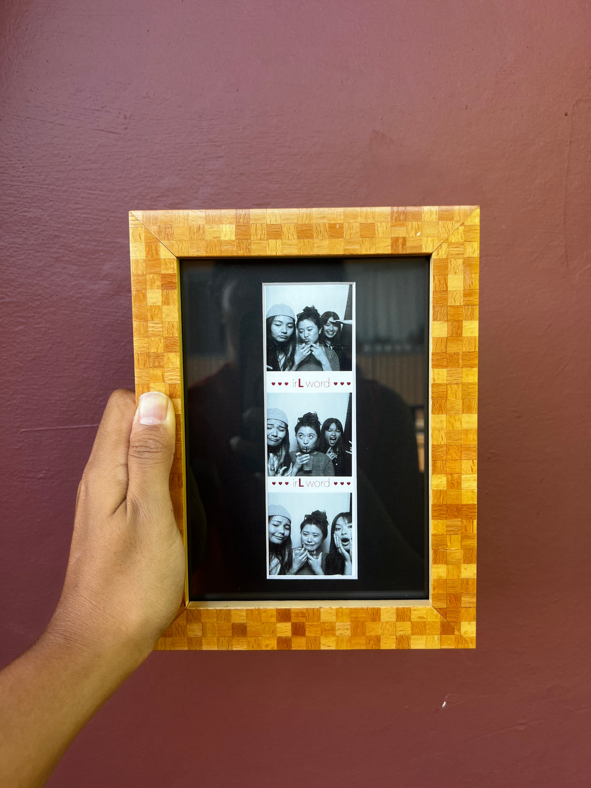 Pixel Wood/Black Photo Strip Frame