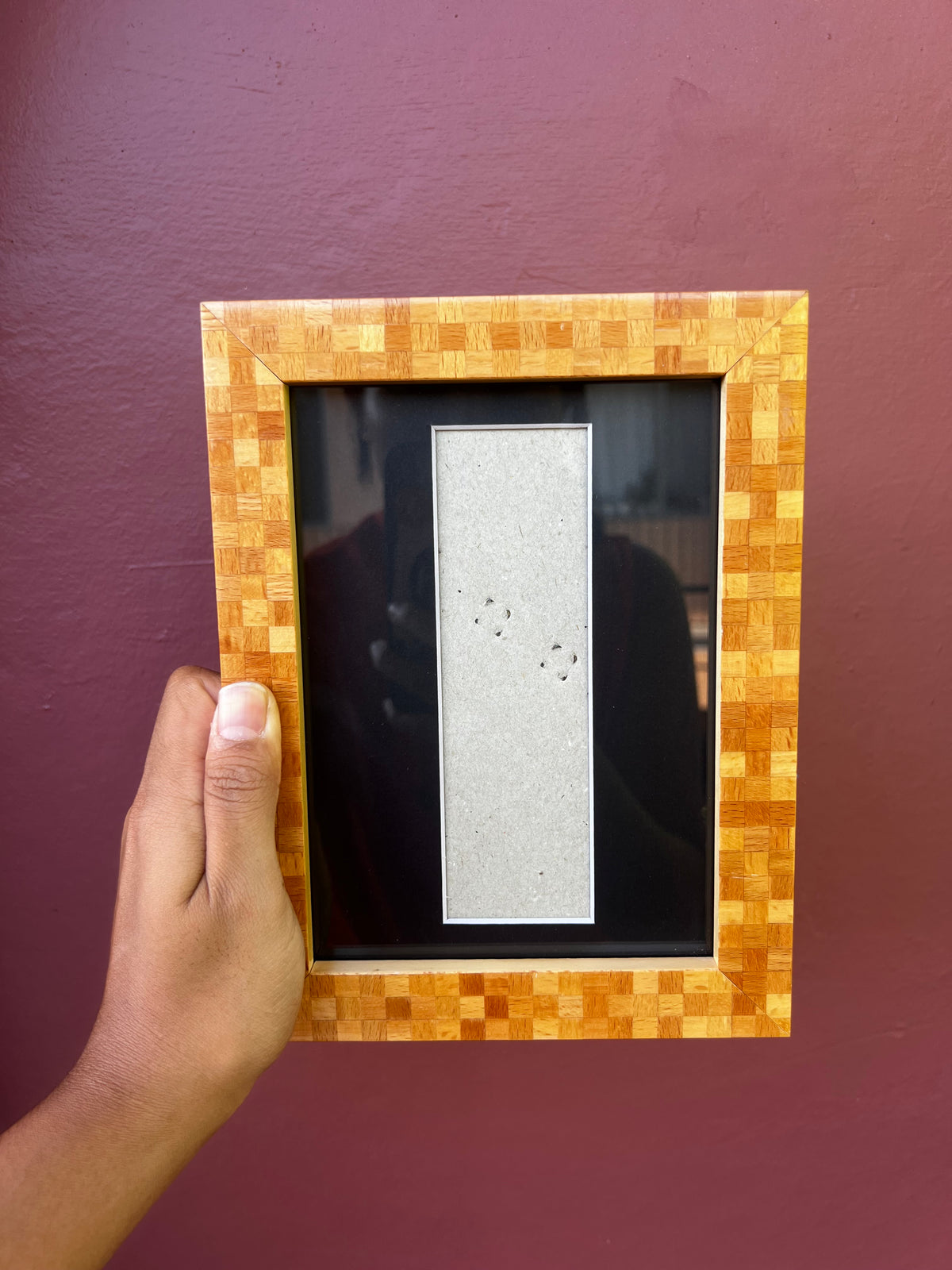 Pixel Wood/Black Photo Strip Frame