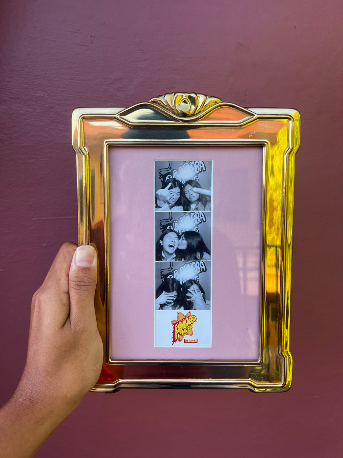 Gold/Pink Blue Photo Strip Frame