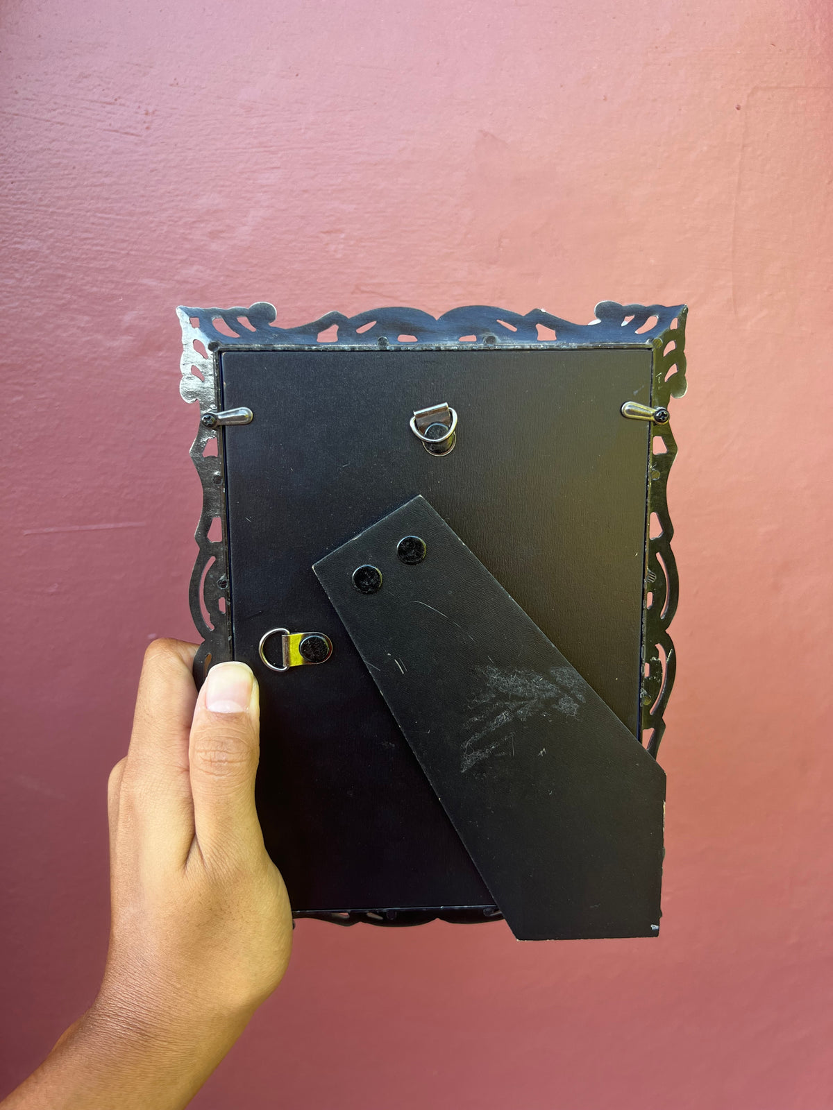 Metal/Maroon Photo Strip Frame