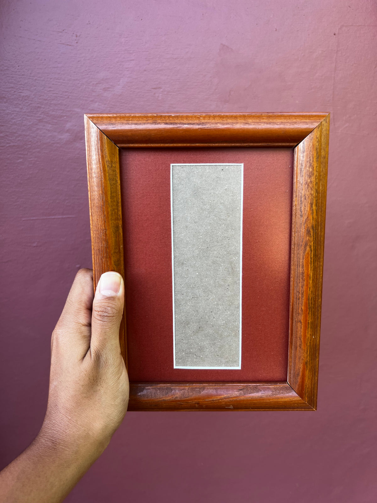 Wood/Brick Red Photo Strip Frame