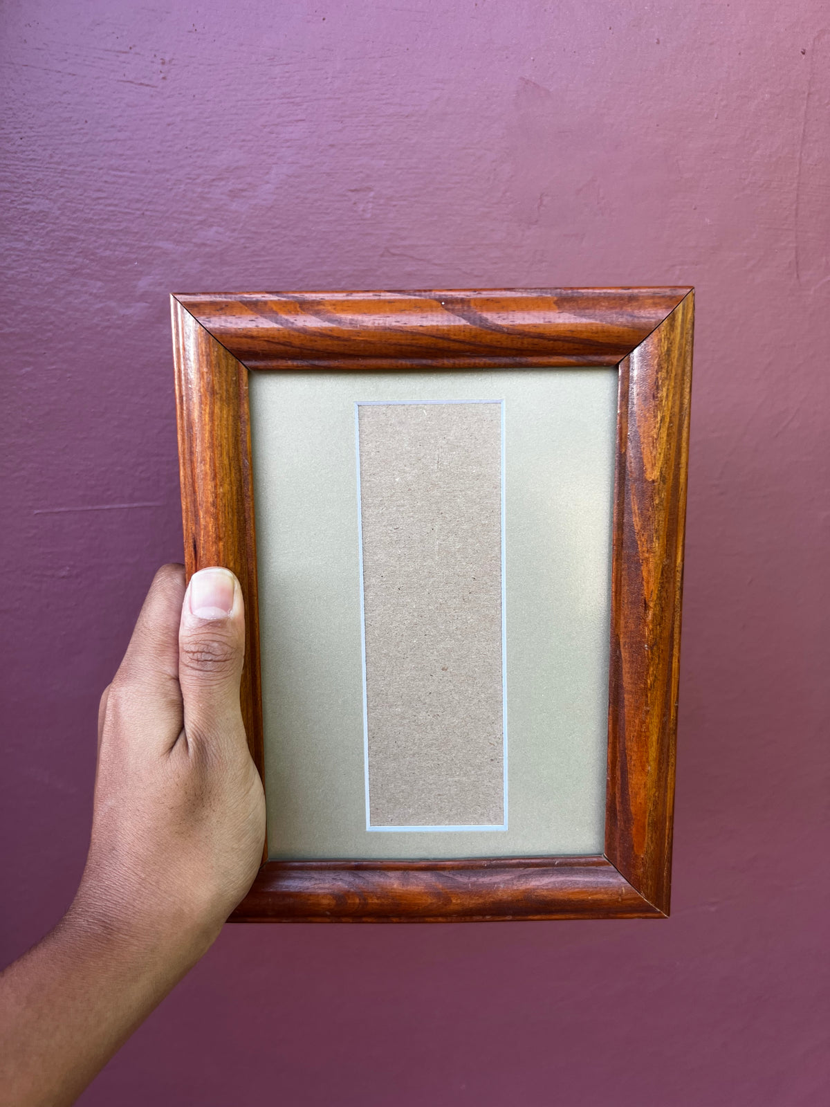 Wood/Tan Photo Strip Frame