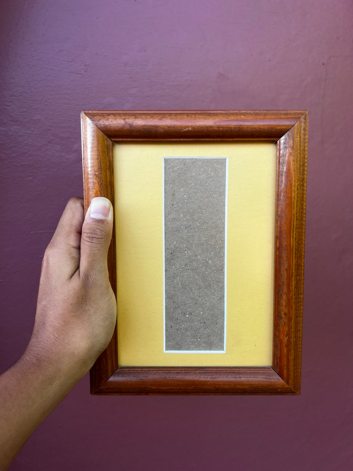 Wood/Yellow Photo Strip Frame