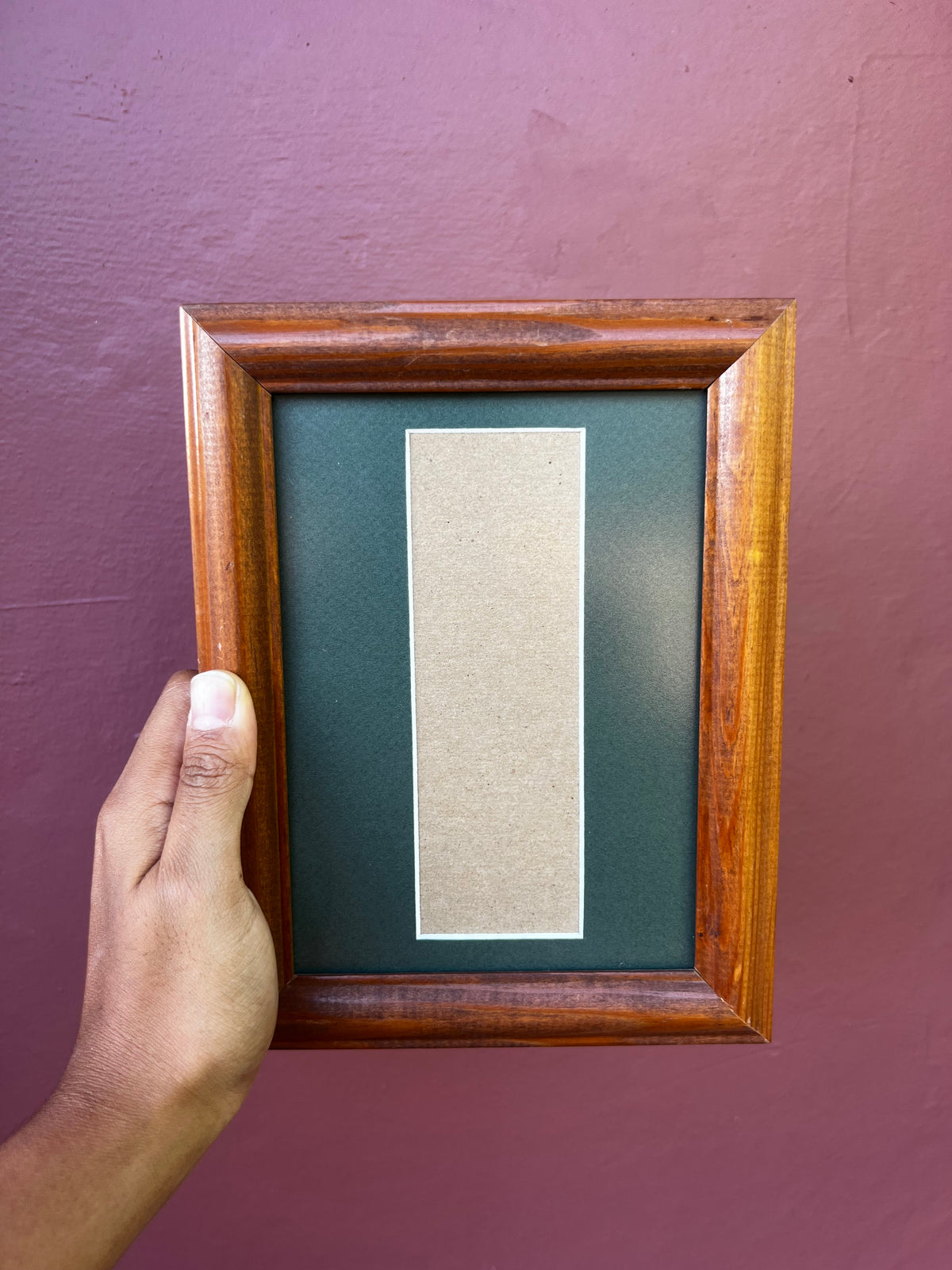 Wood/Forest Green Photo Strip Frame