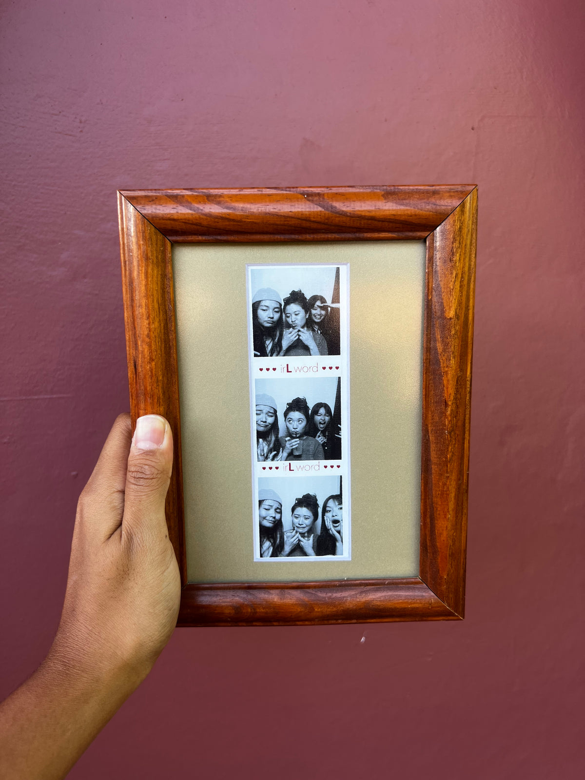 Wood/Tan Photo Strip Frame