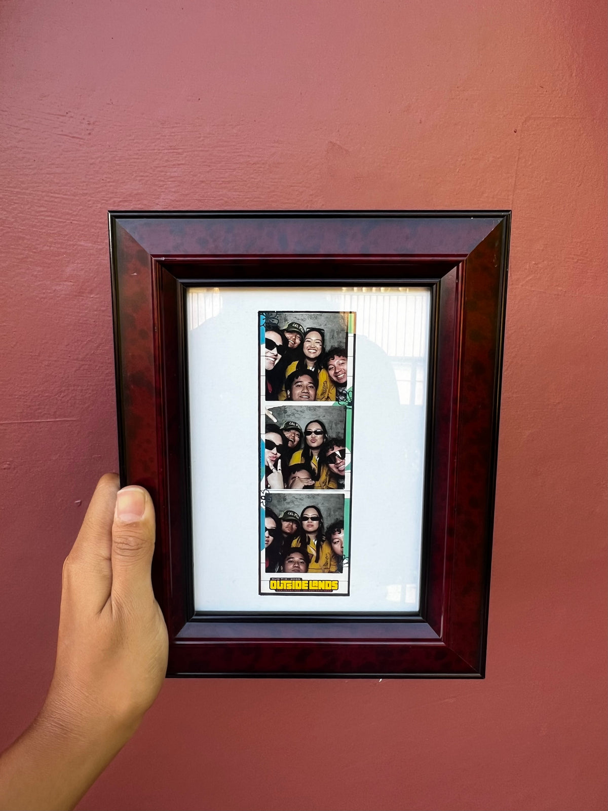 Wood/White Photo Strip Frame