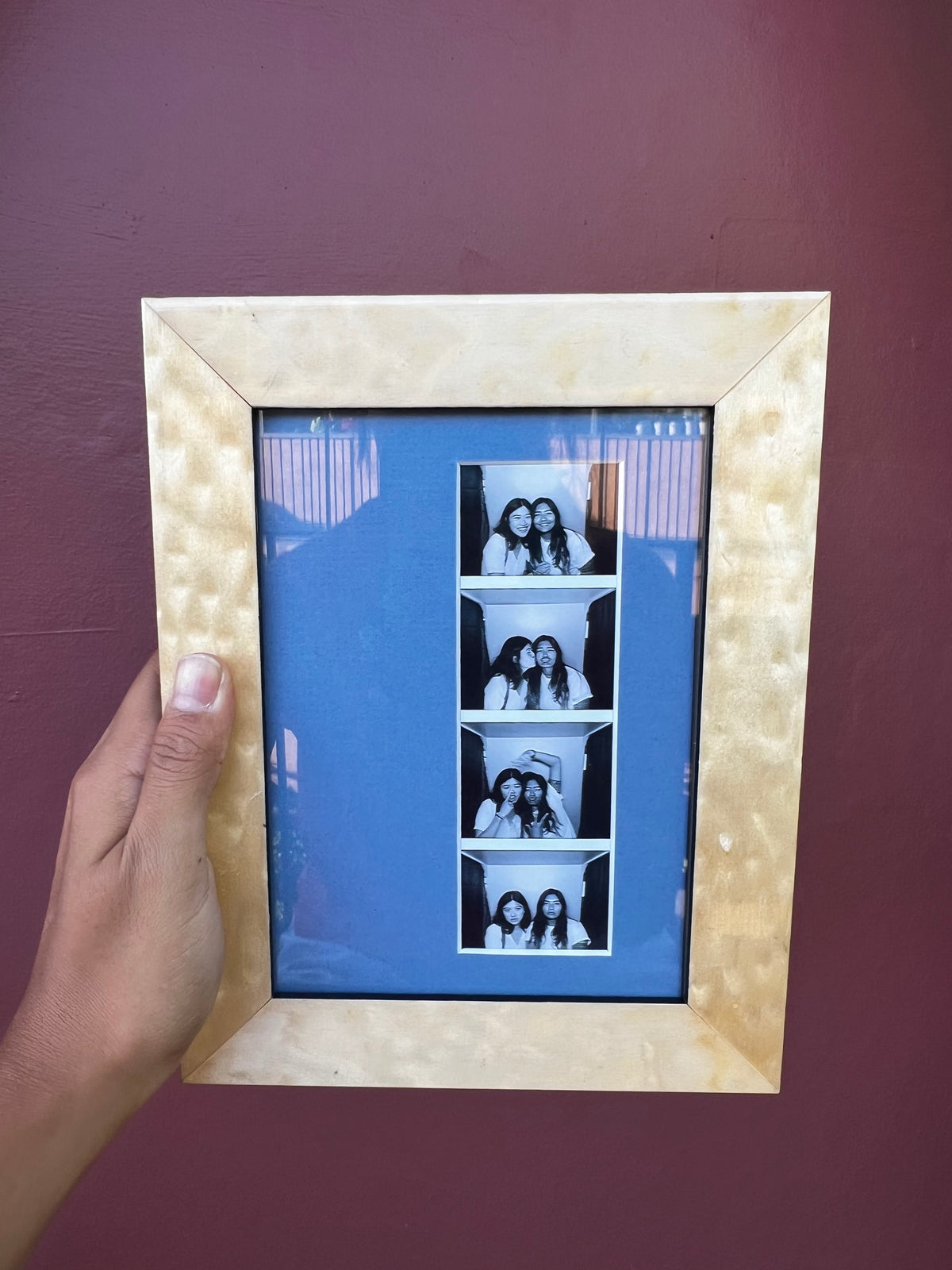 Light Wood/Brittany Blue Photo Strip Frame