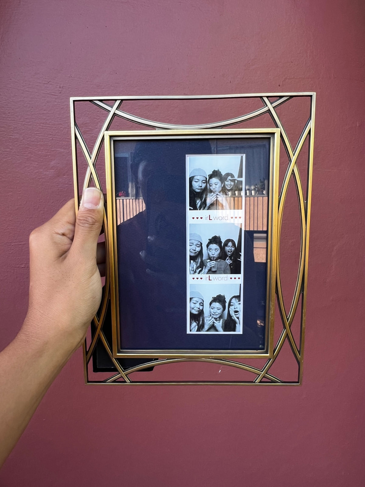 Gold/Navy Blue Photo Strip Frame