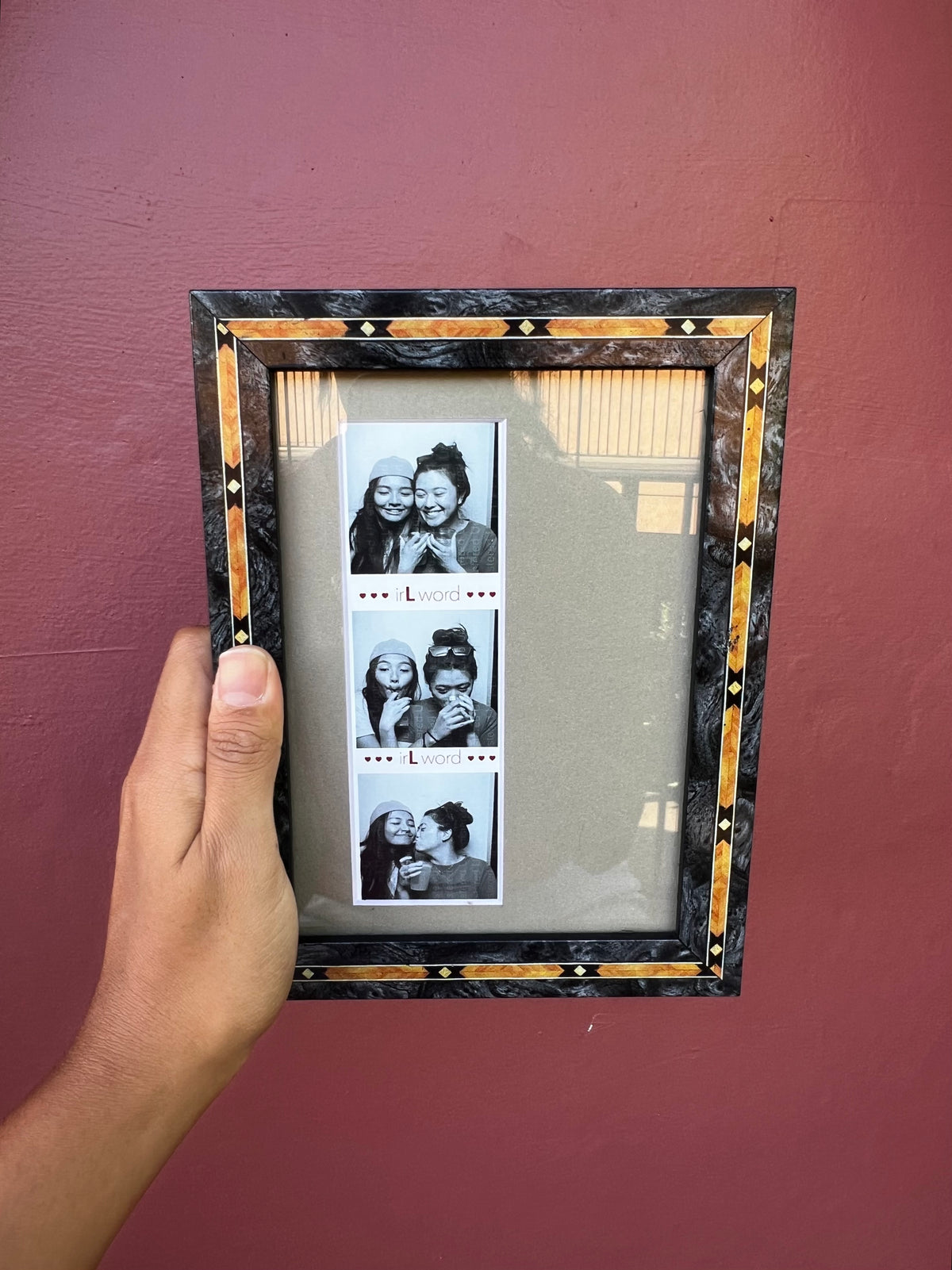 Burl Black/Grey Photo Strip Frame