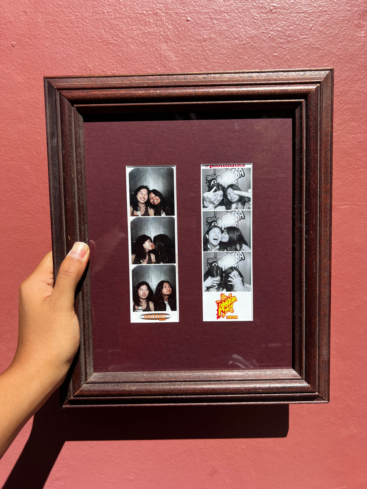 Maroon/Maroon Photo Strip Frame
