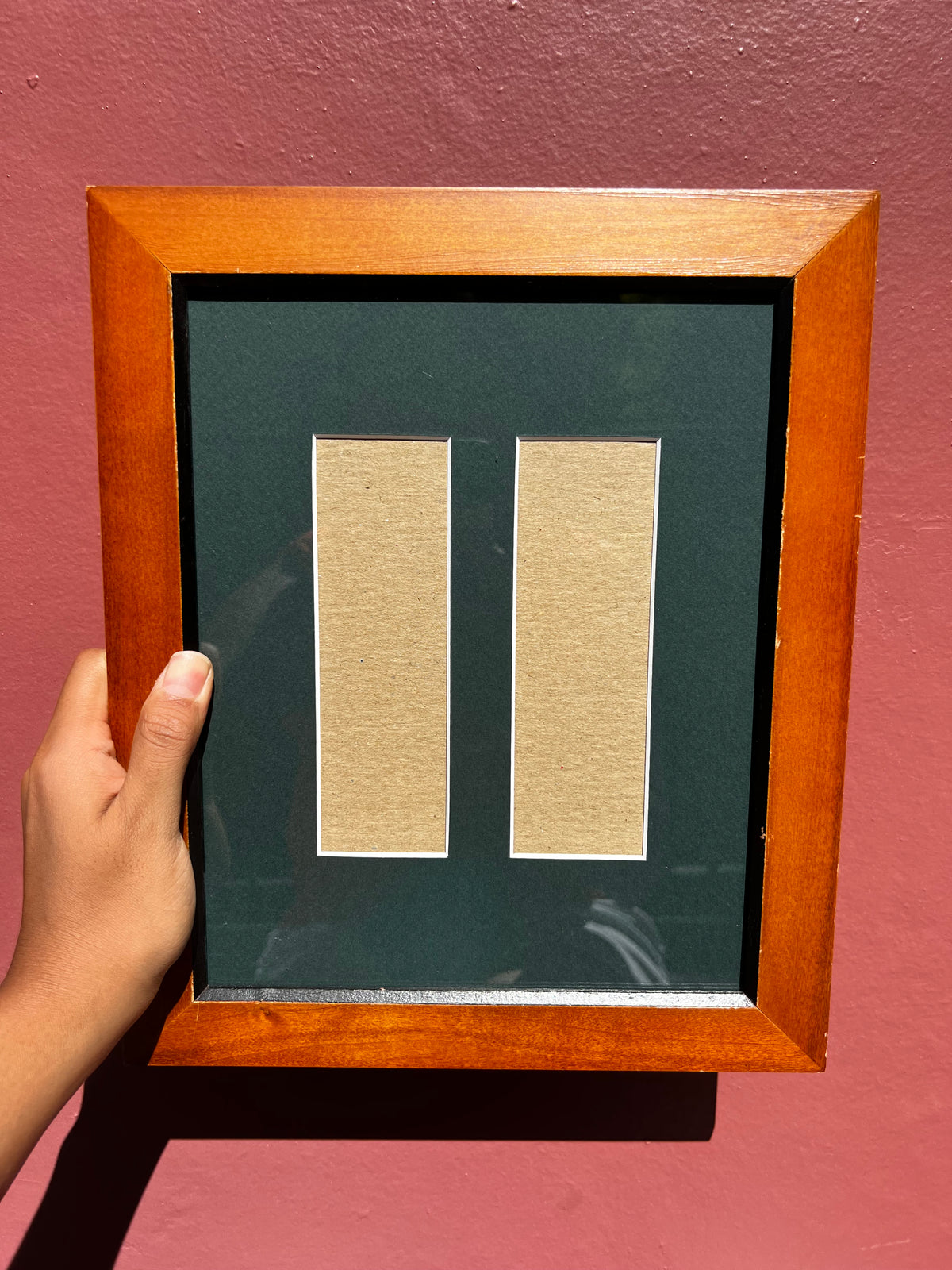 Wood/Forest Green Photo Strip Frame