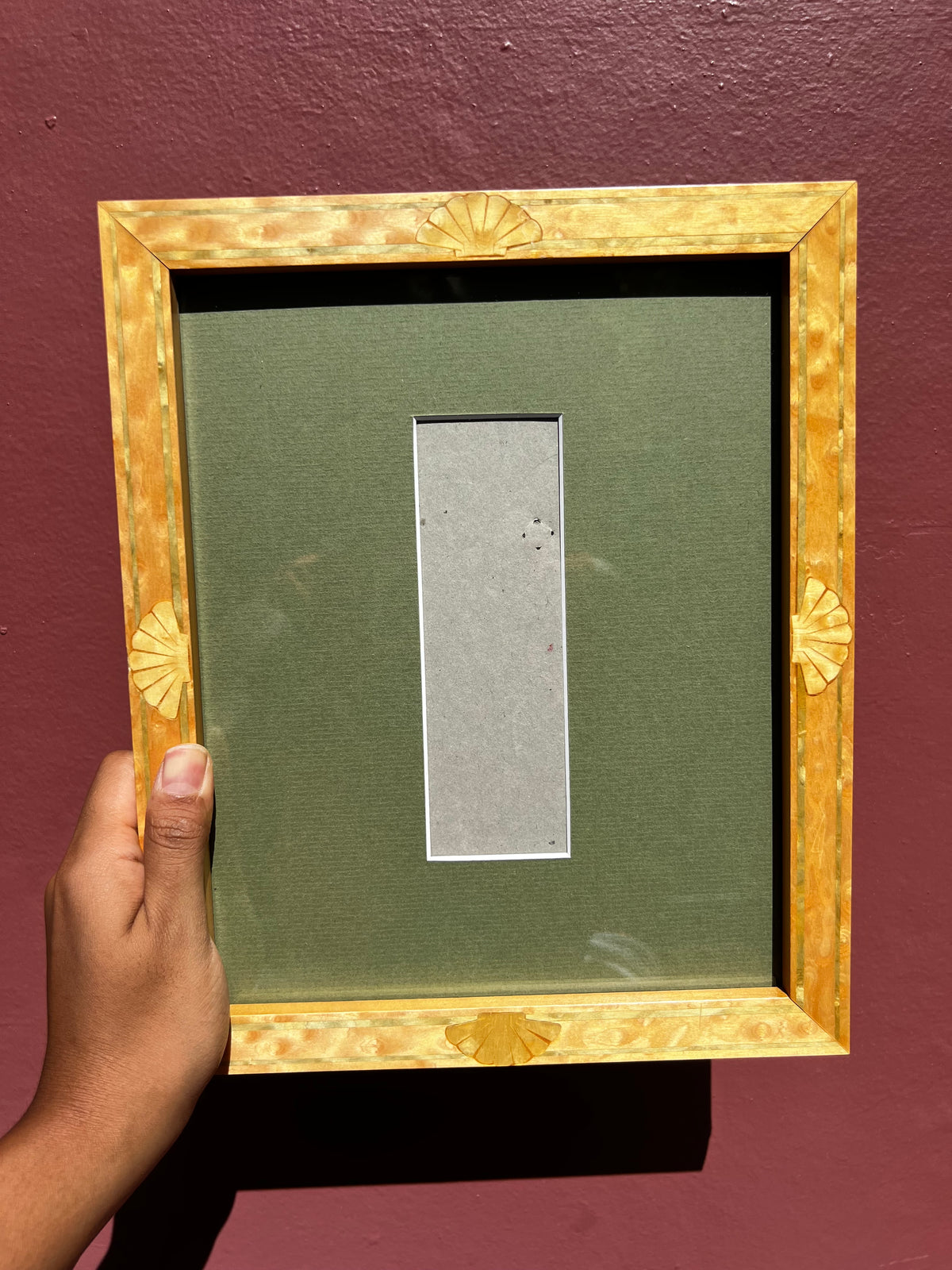 Vintage Light Wood/Palm Photo Strip Frame