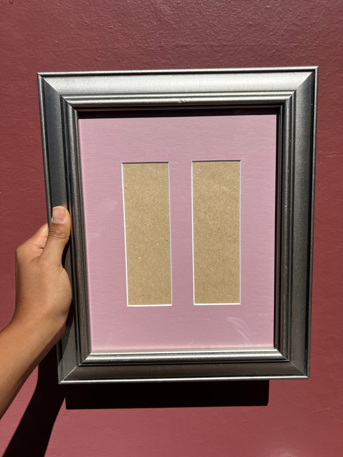 Silver/Pink Photo Strip Frame