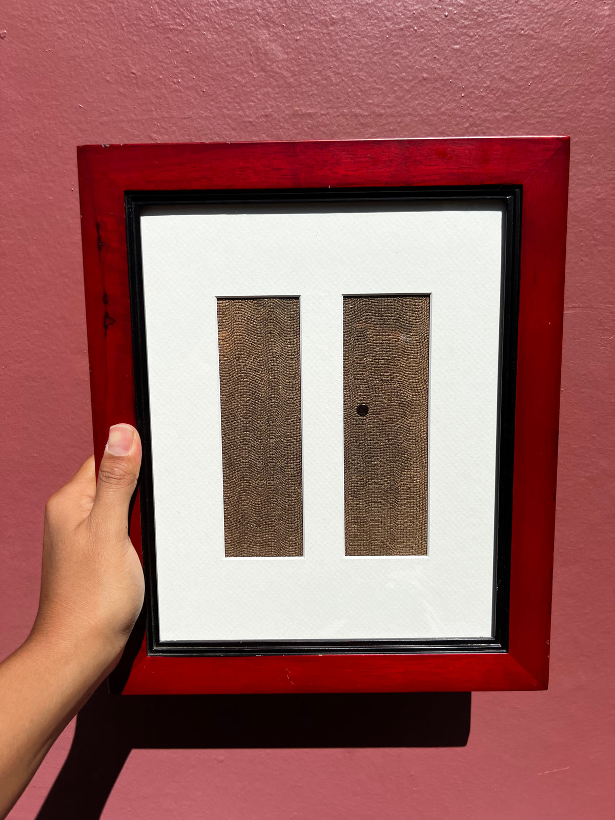 Red Wood&Black/White Photo Strip Frame