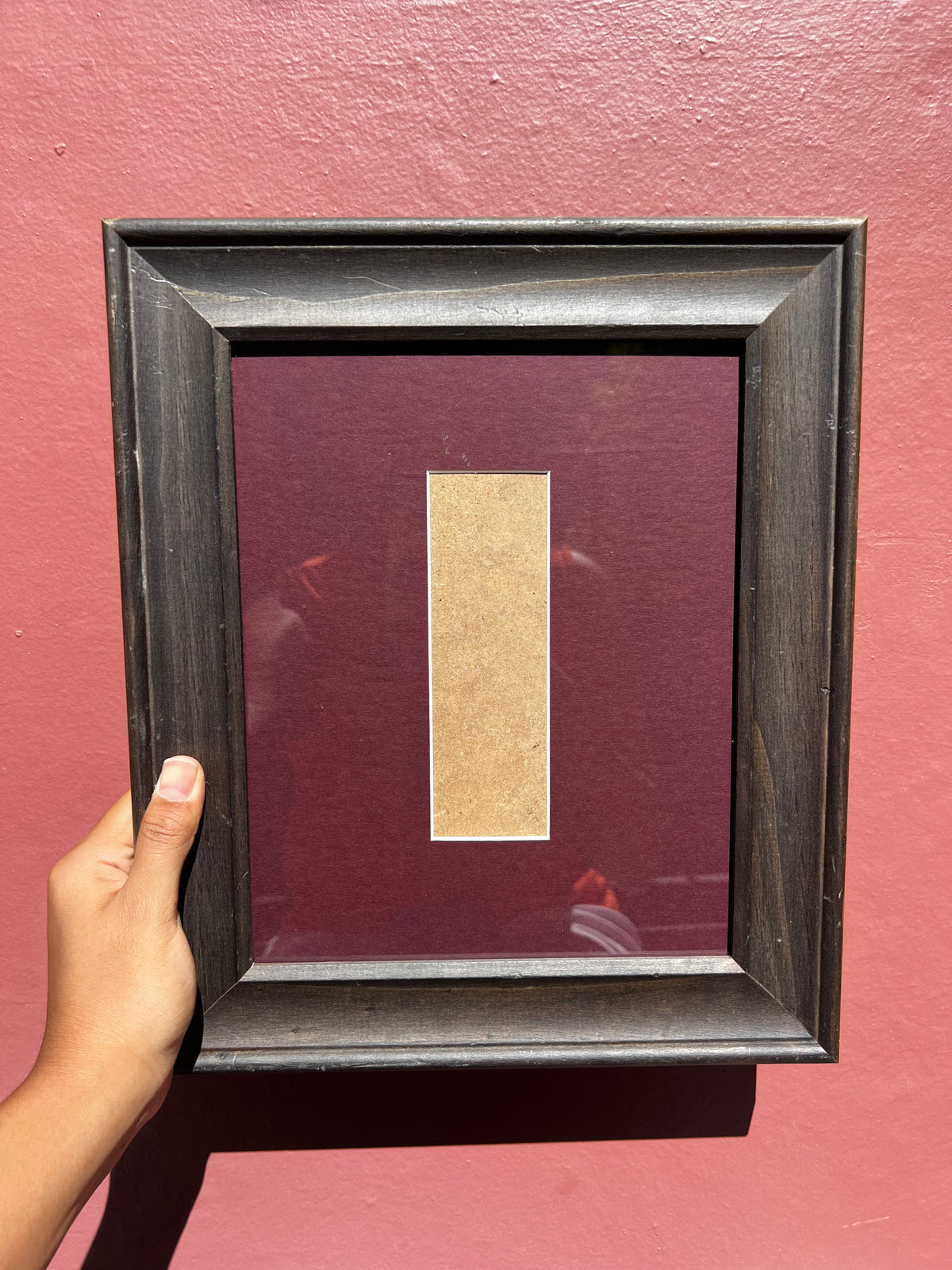 Wood/Maroon Photo Strip Frame