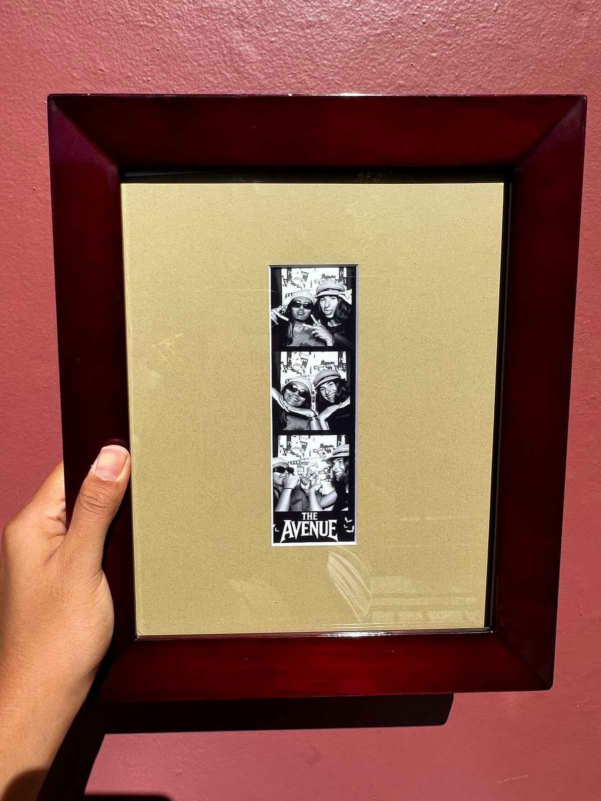 Red Wood/Tan Photo Strip Frame