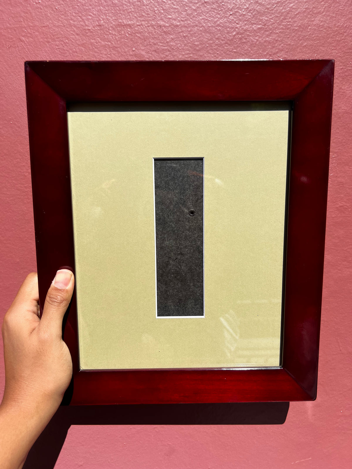 Red Wood/Tan Photo Strip Frame