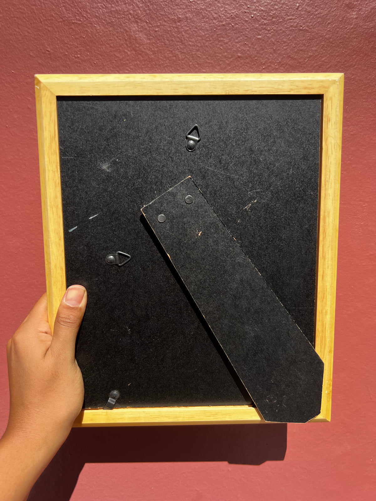 Light Wood/Light Blue Photo Strip Frame