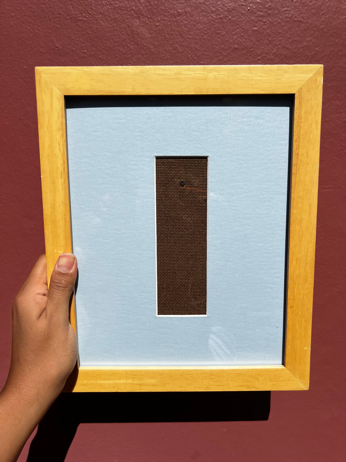 Light Wood/Light Blue Photo Strip Frame