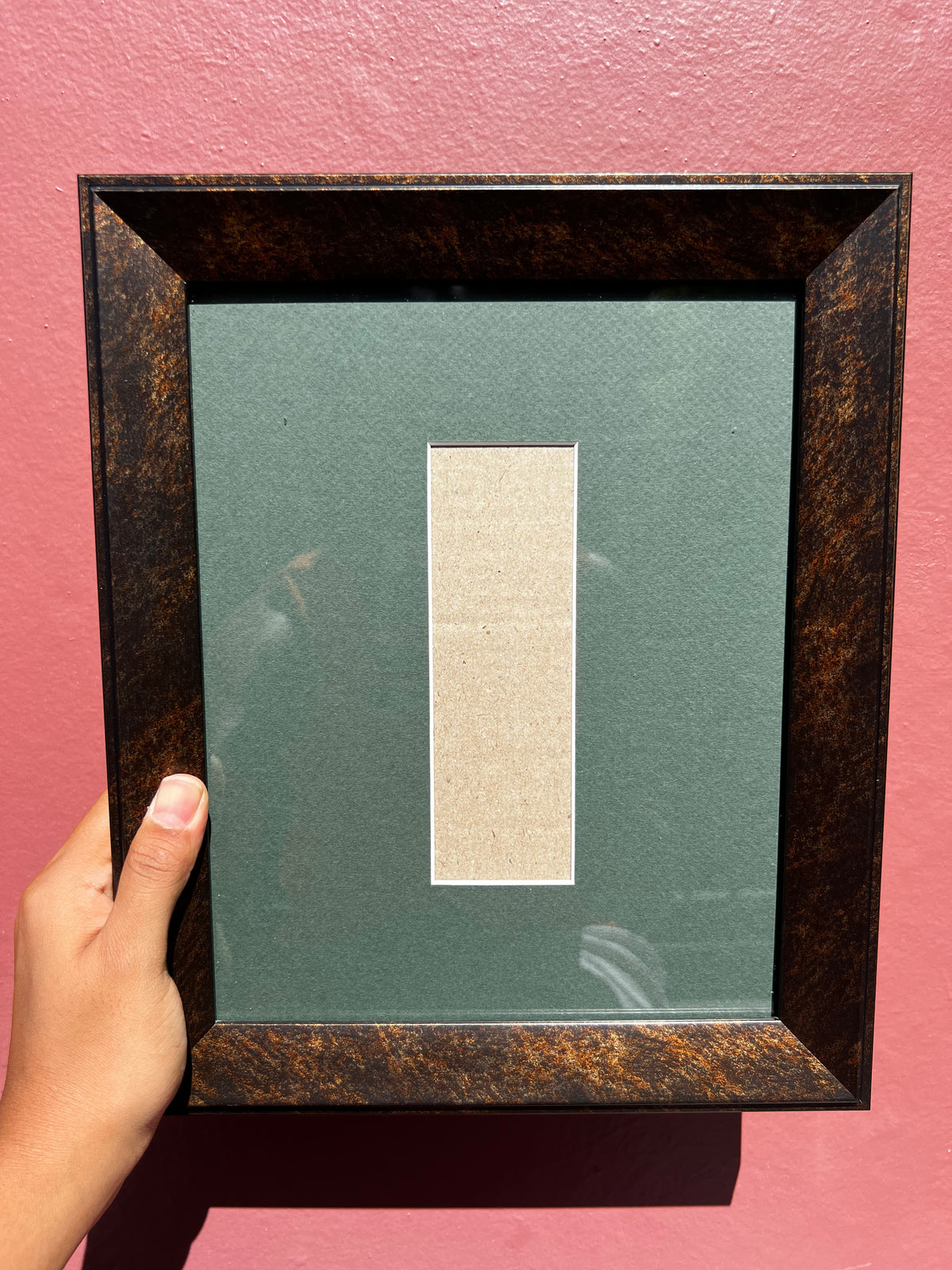 Marble Brown/Forest Green Photo Strip Frame
