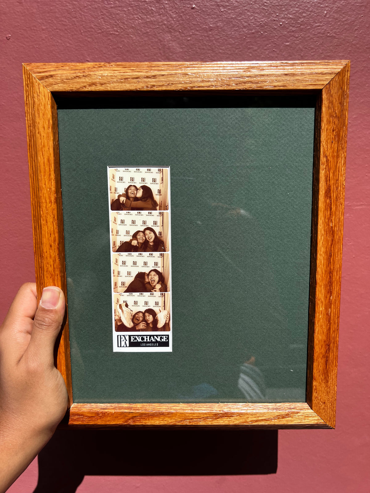 Wood/Forest Green Photo Strip Frame