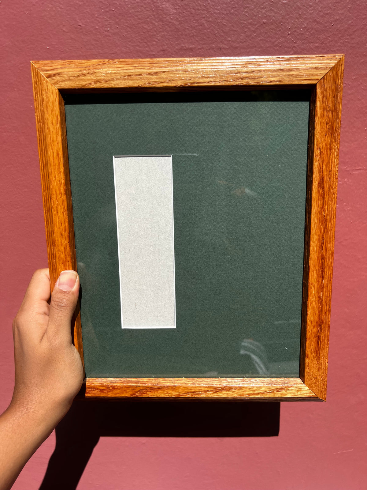 Wood/Forest Green Photo Strip Frame