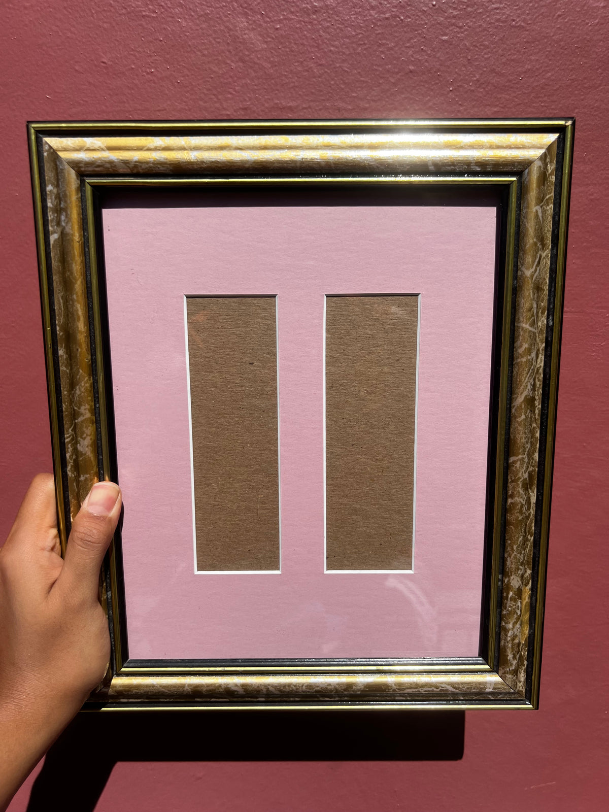 Marble Gold/Pink Photo Strip Frame