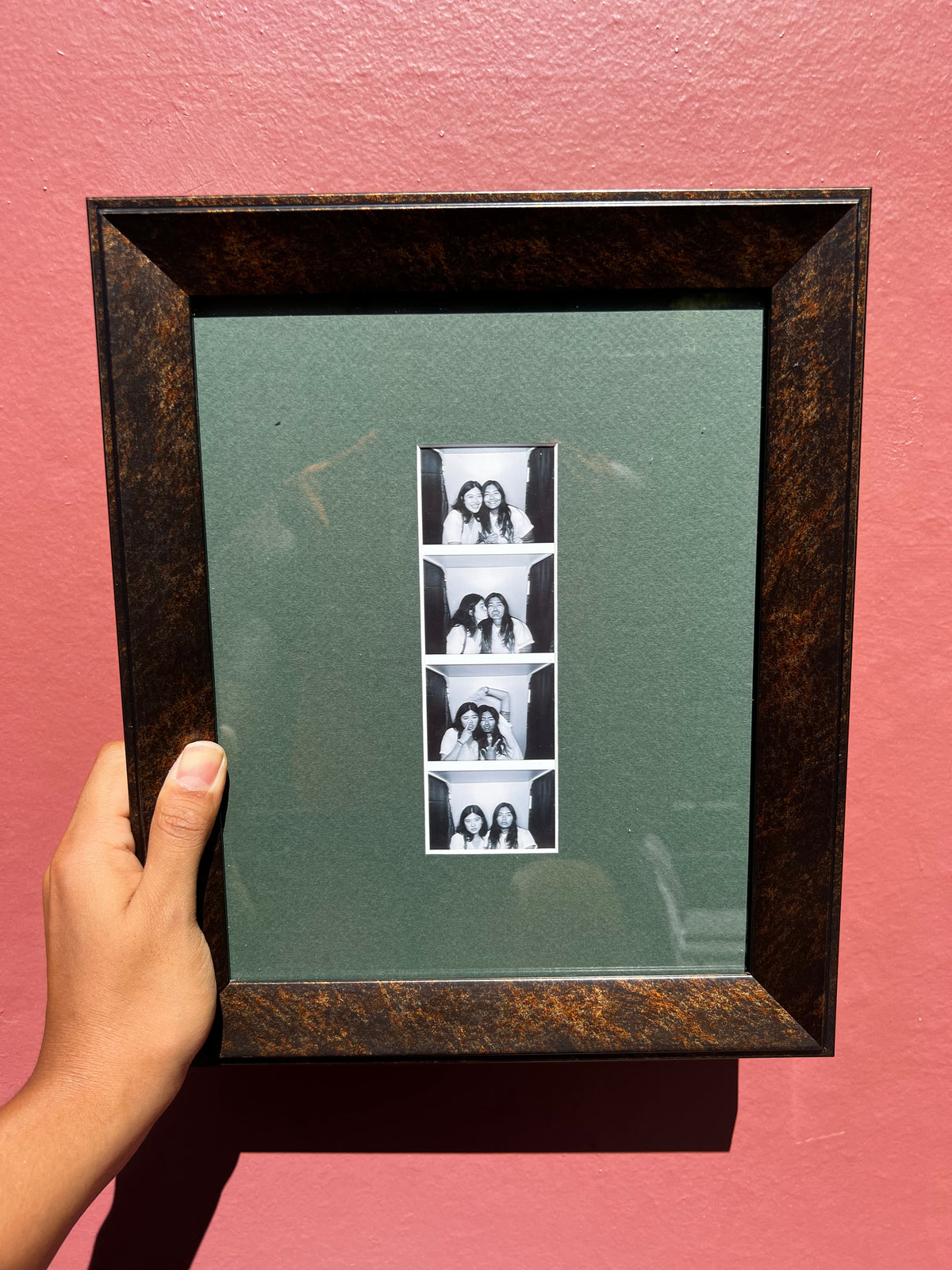 Marble Brown/Forest Green Photo Strip Frame