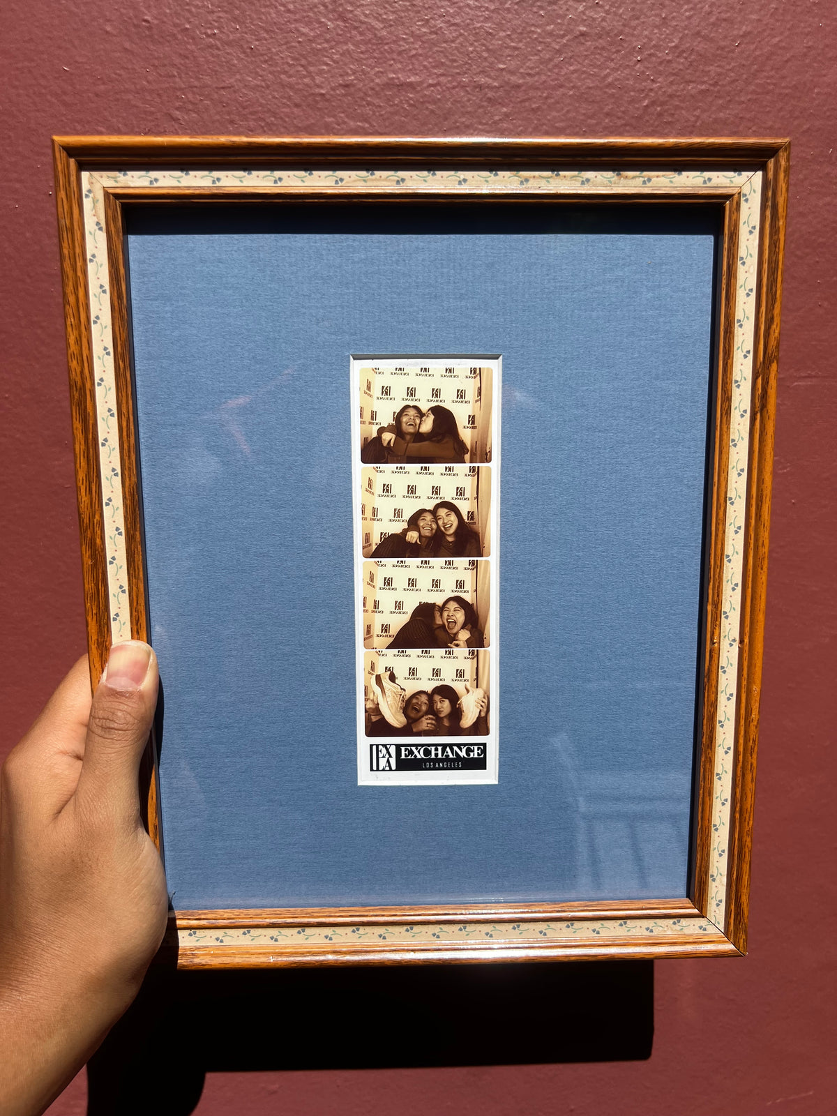 Vintage Wood/Brittany Blue Photo Strip Frame