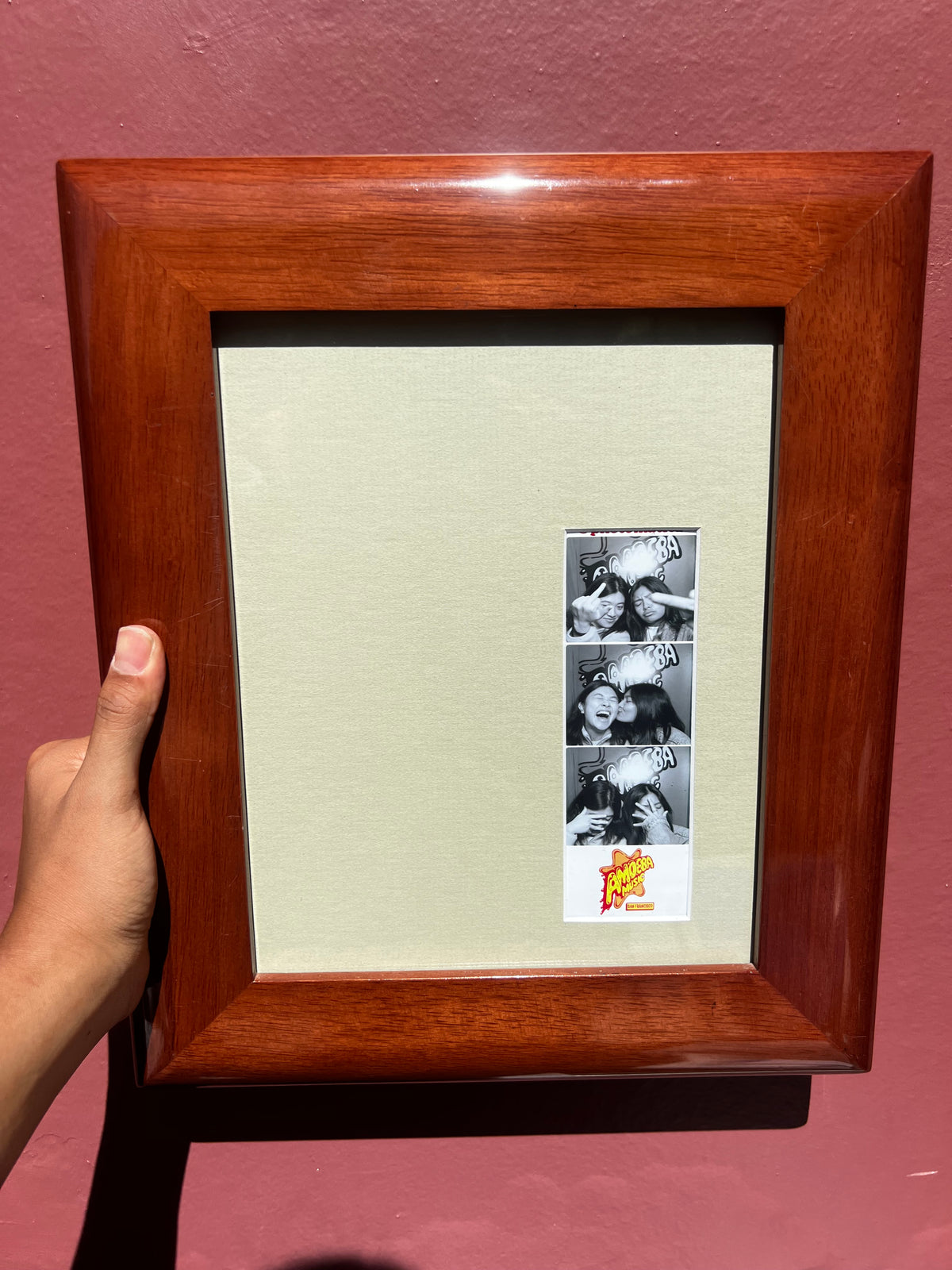 Vintage Thick Wood/Moss Photo Strip Frame