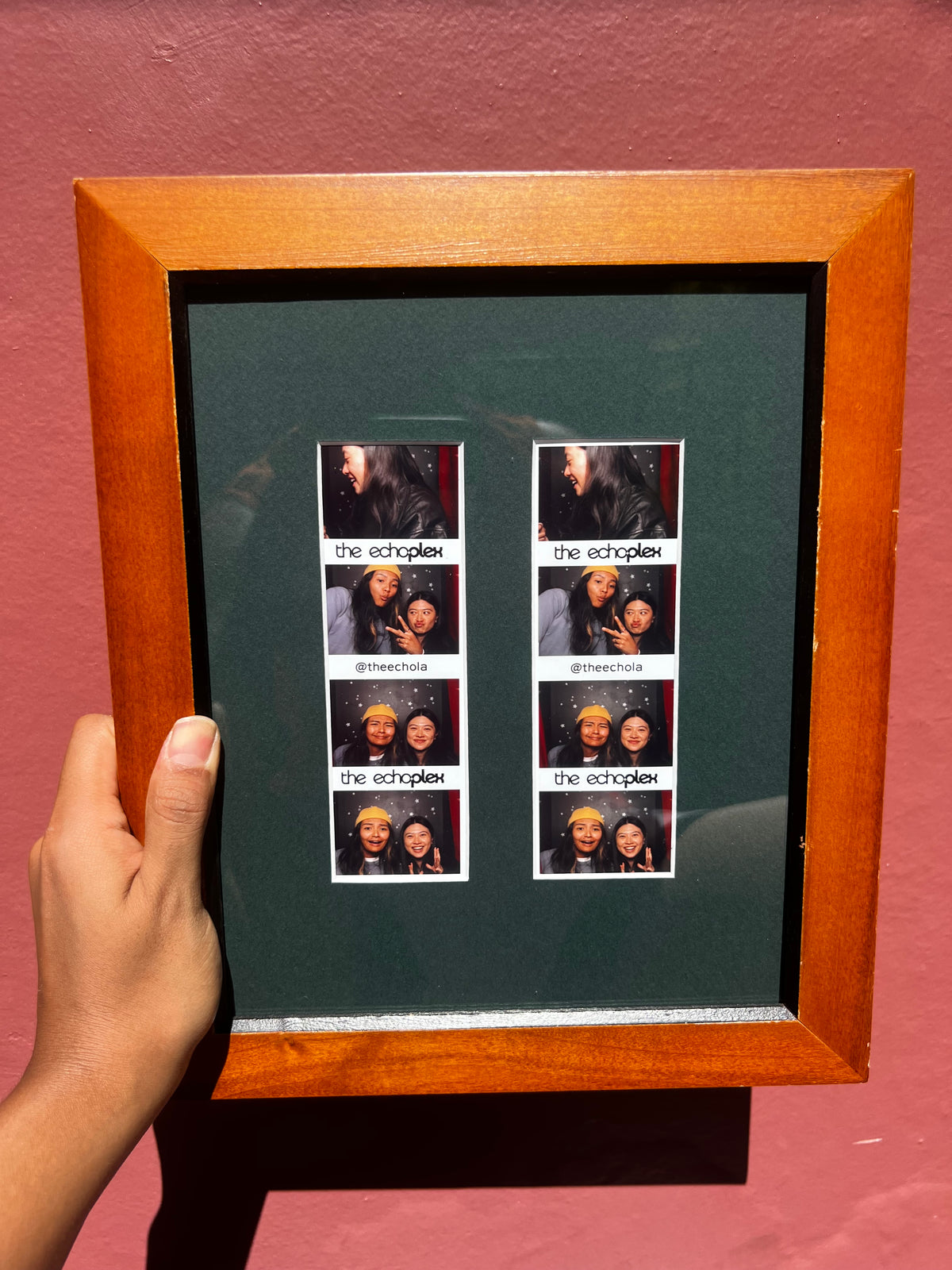 Wood/Forest Green Photo Strip Frame