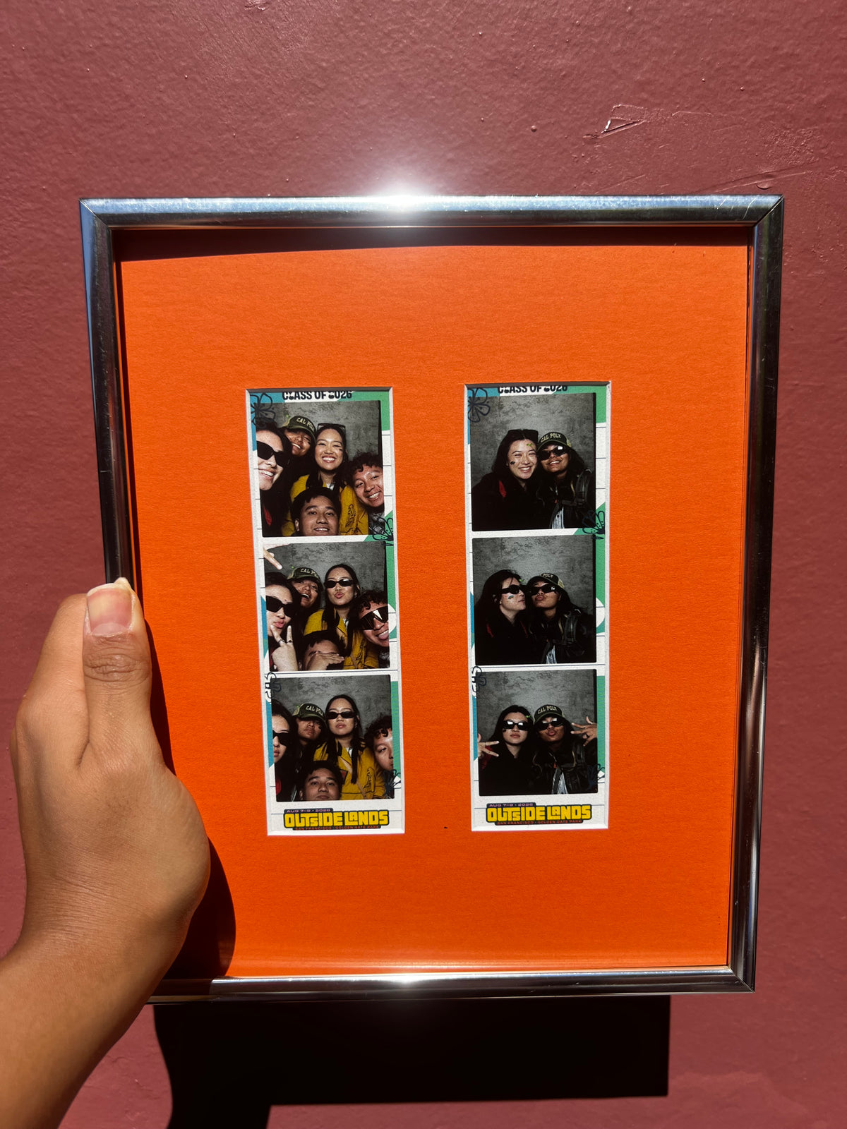 Chrome/Orange Photo Strip Frame