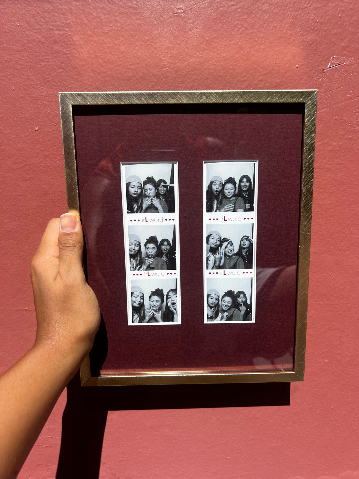 Gold/Maroon Photo Strip Frame