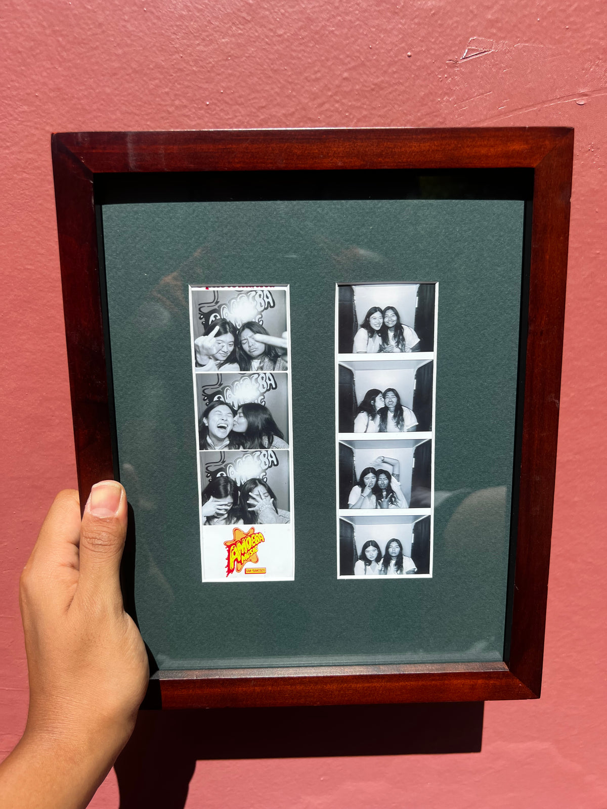Wood/Forest Green Photo Strip Frame