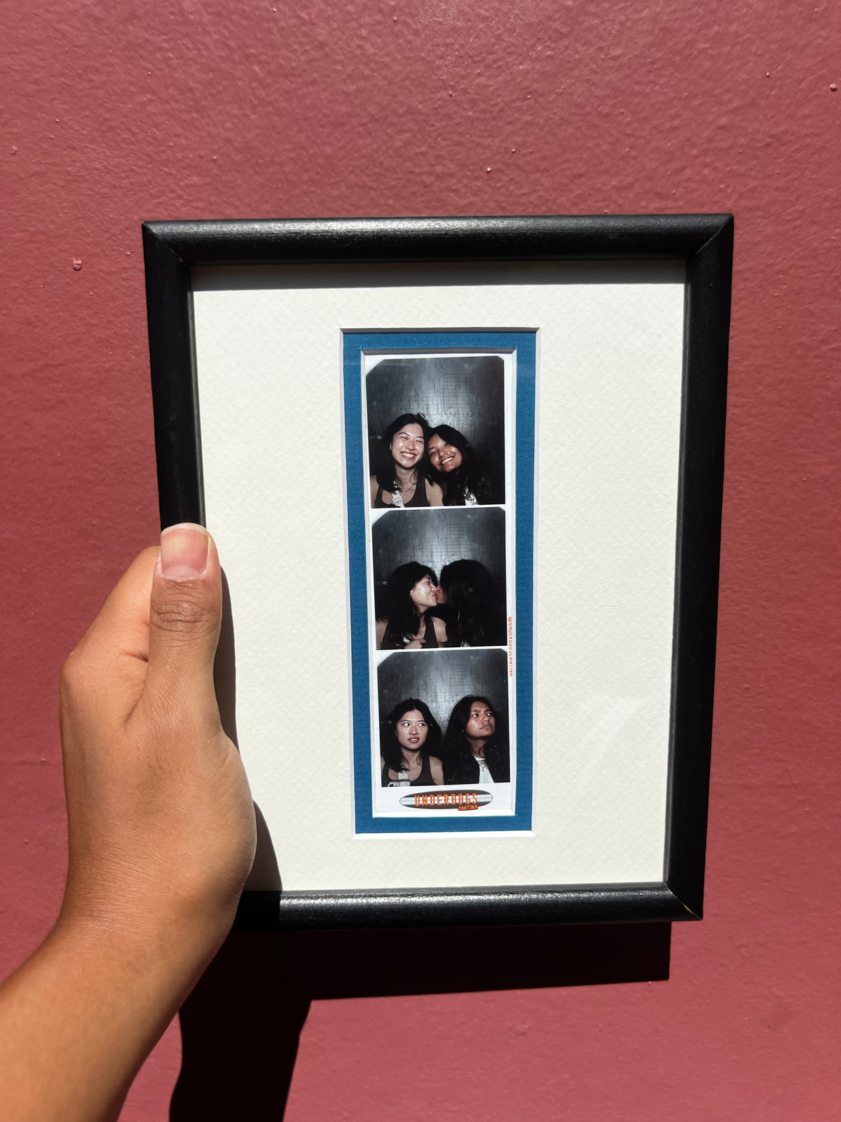 Black/White & Blue Photo Strip Frame