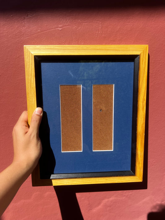 Natural Wood & Black/Bottle Blue Photo Strip Frame