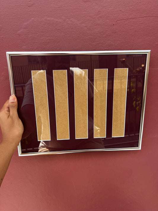 Chrome/Maroon Photo Strip Frame