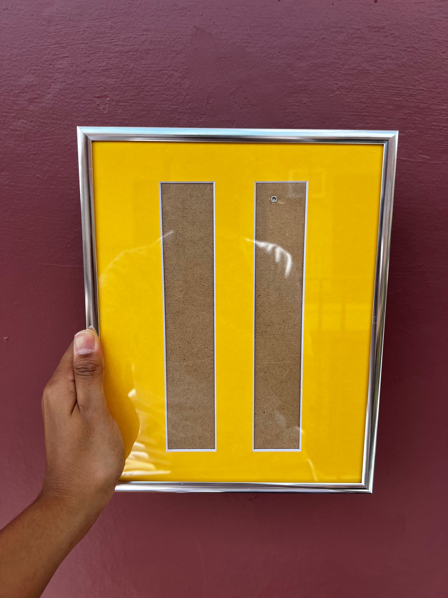 Chrome/Yellow Photo Strip Frame