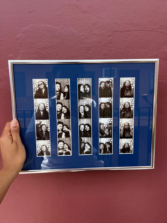 Chrome/Bottle Blue Photo Strip Frame