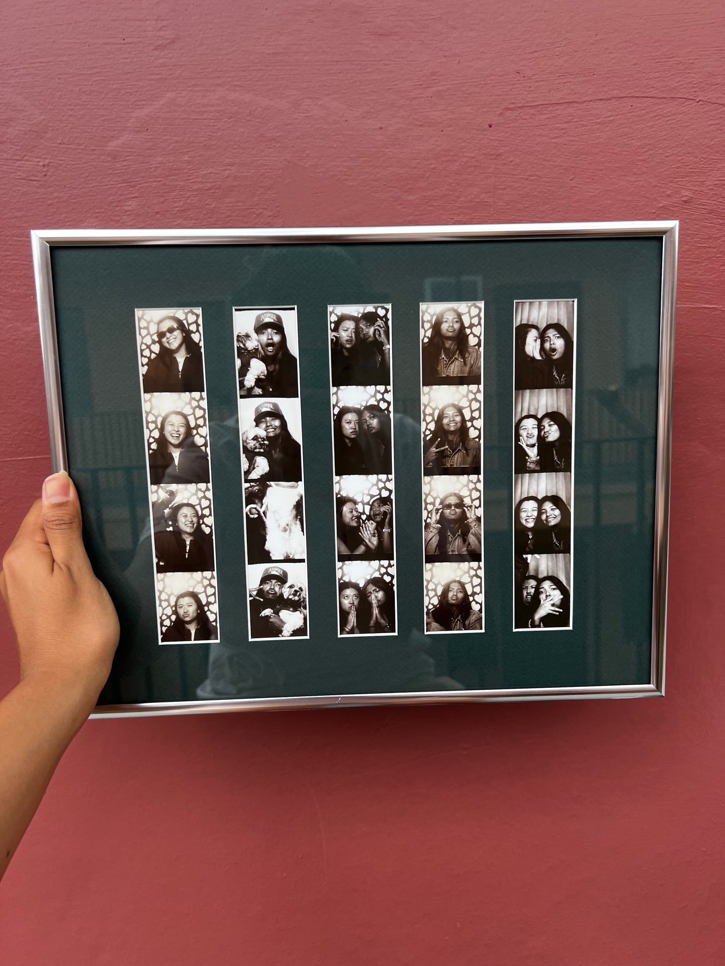 Chrome/Forest Green Photo Strip Frame