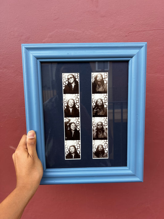 Light Blue/Navy Blue Photo Strip Frame