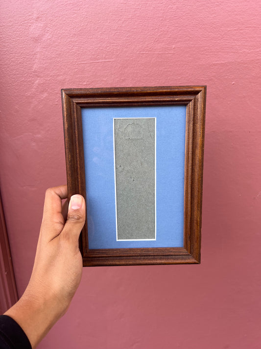 Dark Wood/Brittany Blue Photo Strip Frame