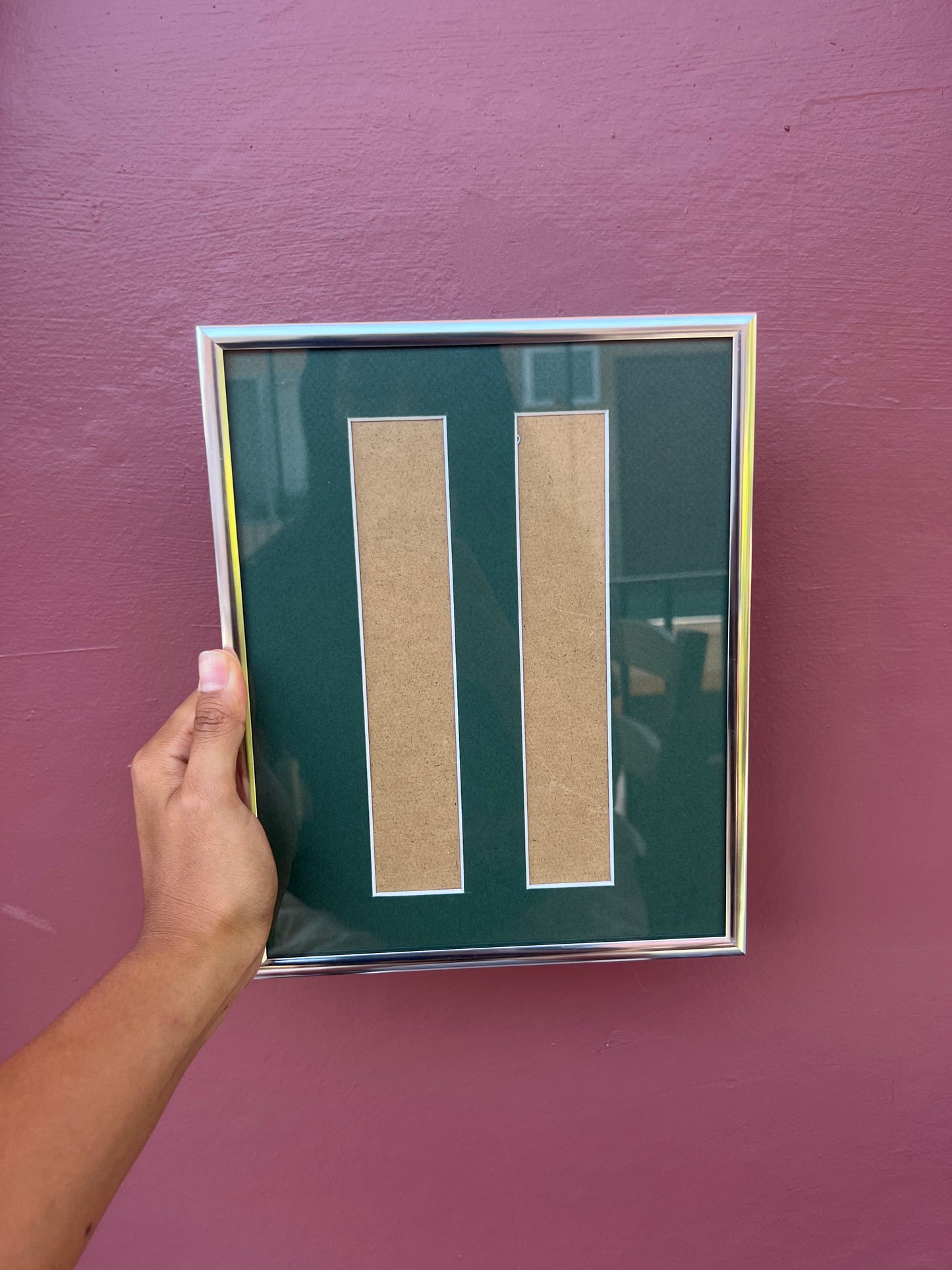 Chrome/Forest Green Photo Strip Frame